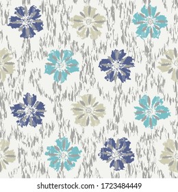 Seamless abstract pattern with the image of a flower ornament.
