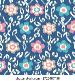 Seamless abstract pattern with the image of a flower ornament.
