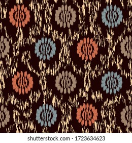 Seamless abstract pattern with the image of a flower ornament.
