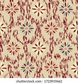 Seamless abstract pattern with the image of a flower ornament.
