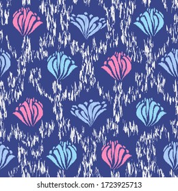 Seamless abstract pattern with the image of a flower ornament.
