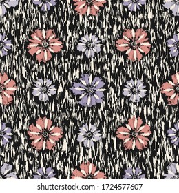 Seamless abstract pattern with the image of a flower ornament.
