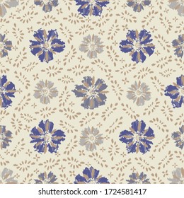 Seamless abstract pattern with the image of a flower ornament.
