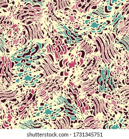 Seamless abstract pattern with the image of a flower ornament.

