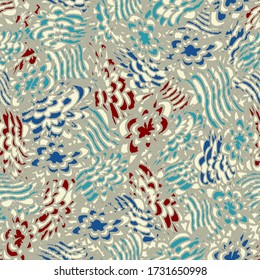 Seamless abstract pattern with the image of a flower ornament.
