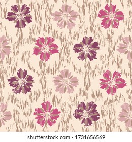 Seamless abstract pattern with the image of a flower ornament.
