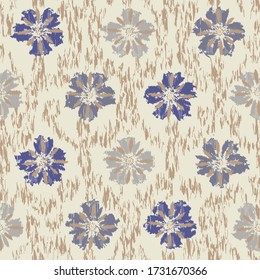 Seamless abstract pattern with the image of a flower ornament.
