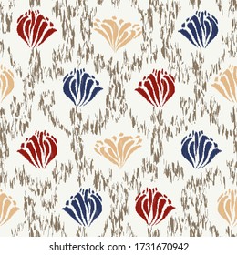 Seamless abstract pattern with the image of a flower ornament.
