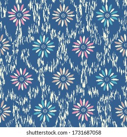 Seamless abstract pattern with the image of a flower ornament.
