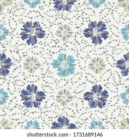 Seamless abstract pattern with the image of a flower ornament.
