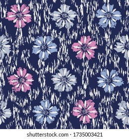 Seamless abstract pattern with the image of a flower ornament.
