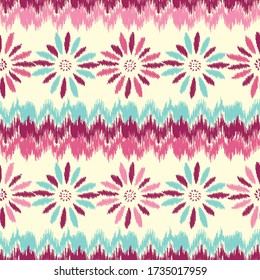 Seamless abstract pattern with the image of a flower ornament.
