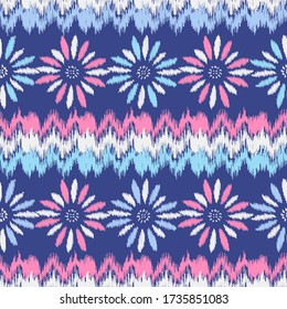 Seamless abstract pattern with the image of a flower ornament.

