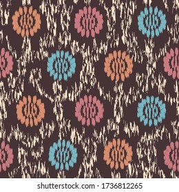 Seamless abstract pattern with the image of a flower ornament.
