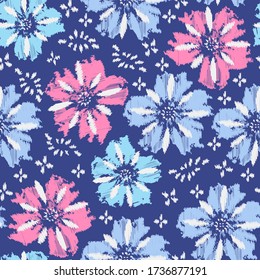 Seamless abstract pattern with the image of a flower ornament.

