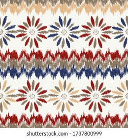 Seamless abstract pattern with the image of a flower ornament.
