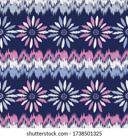 Seamless abstract pattern with the image of a flower ornament.
