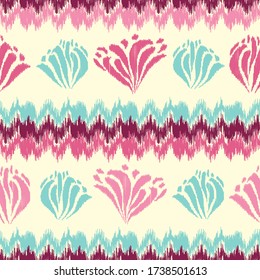 Seamless abstract pattern with the image of a flower ornament.
