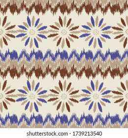 Seamless abstract pattern with the image of a flower ornament.
