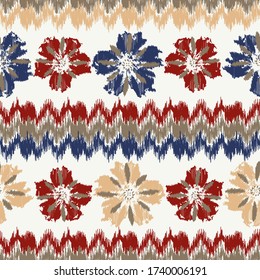 Seamless abstract pattern with the image of a flower ornament.
