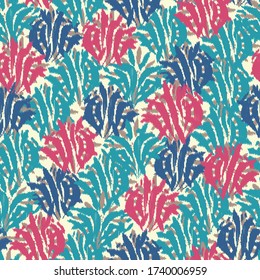 Seamless abstract pattern with the image of a flower ornament.
