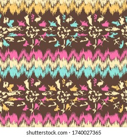 Seamless abstract pattern with the image of a flower ornament.
