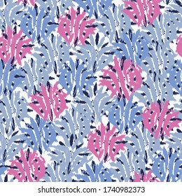 Seamless abstract pattern with the image of a flower ornament.

