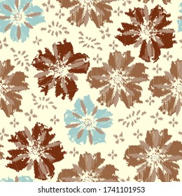 Seamless abstract pattern with the image of a flower ornament.