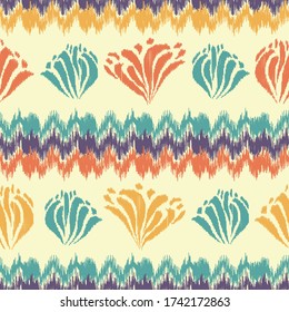 Seamless abstract pattern with the image of a flower ornament.
