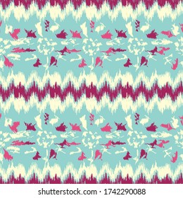 Seamless abstract pattern with the image of a flower ornament.
