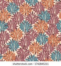Seamless abstract pattern with the image of a flower ornament.
