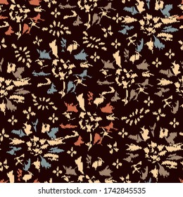 Seamless abstract pattern with the image of a flower ornament.
