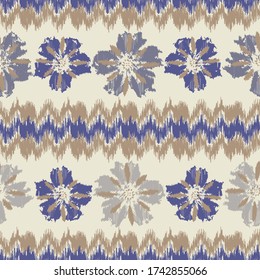 Seamless abstract pattern with the image of a flower ornament.
