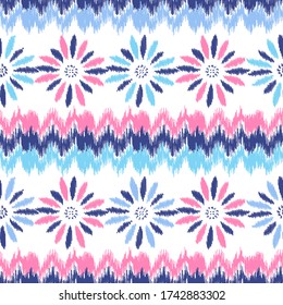 Seamless abstract pattern with the image of a flower ornament.
