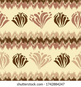 Seamless abstract pattern with the image of a flower ornament.
