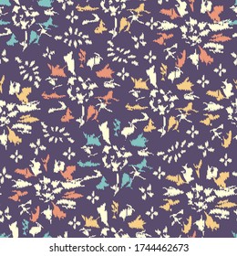 Seamless abstract pattern with the image of a flower ornament.
