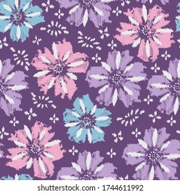 Seamless abstract pattern with the image of a flower ornament.
