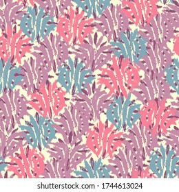 Seamless abstract pattern with the image of a flower ornament.
