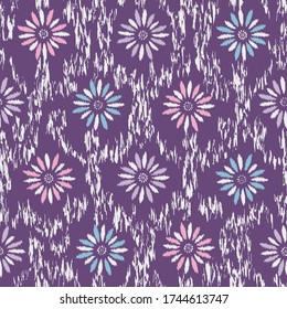Seamless abstract pattern with the image of a flower ornament.
