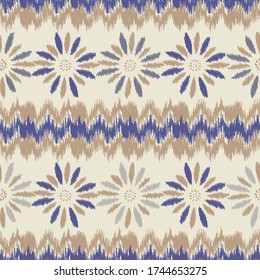 Seamless abstract pattern with the image of a flower ornament.

