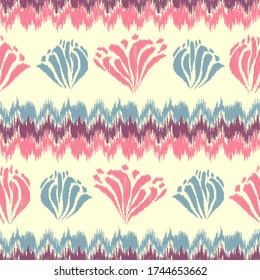 Seamless abstract pattern with the image of a flower ornament.
