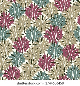 Seamless abstract pattern with the image of a flower ornament.
