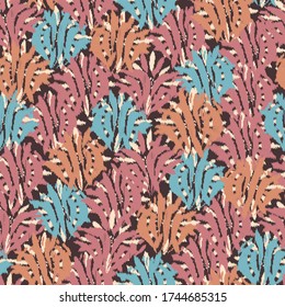 Seamless abstract pattern with the image of a flower ornament.
