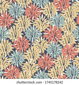Seamless abstract pattern with the image of a flower ornament.

