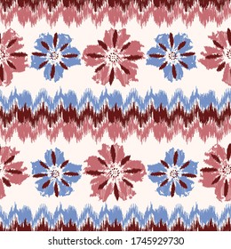 Seamless abstract pattern with the image of a flower ornament.

