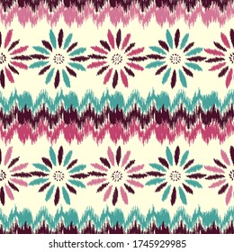 Seamless abstract pattern with the image of a flower ornament.
