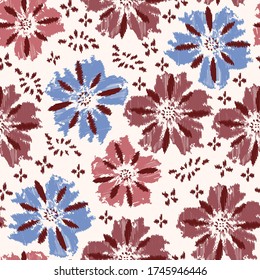 Seamless abstract pattern with the image of a flower ornament.
