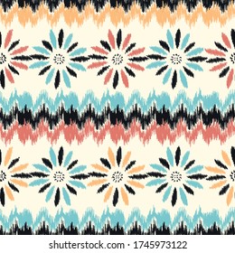 Seamless abstract pattern with the image of a flower ornament.


