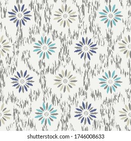 Seamless abstract pattern with the image of a flower ornament.
