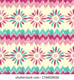 Seamless abstract pattern with the image of a flower ornament.
